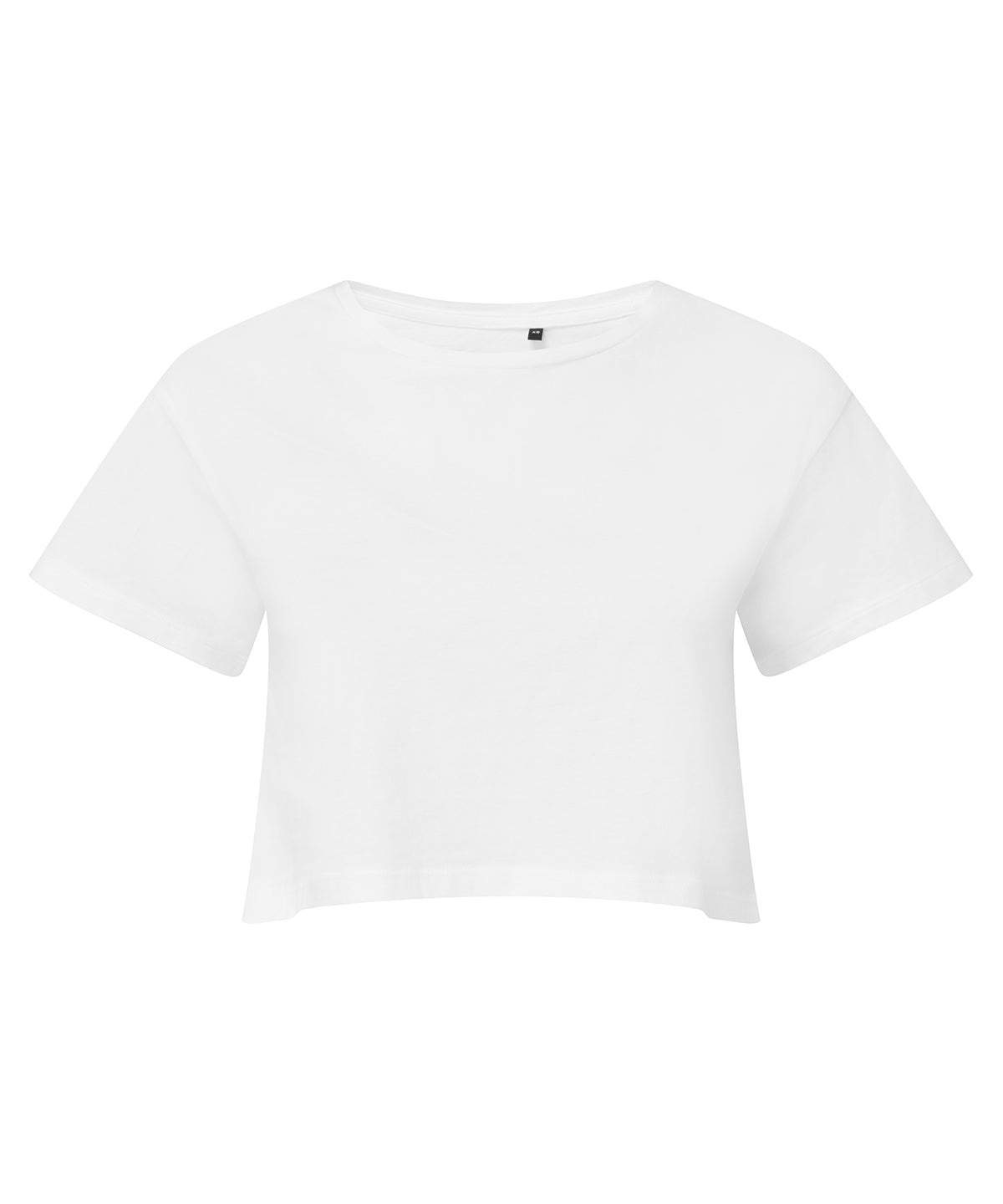 TriDri Women's crop top in White, front view
