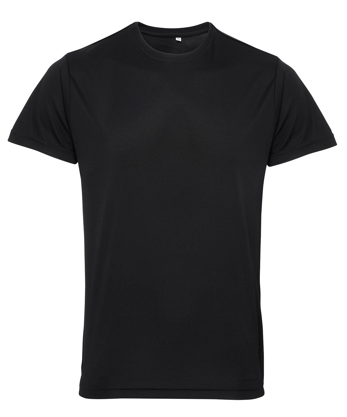 TriDri Men's recycled performance t-shirt in Black, front view