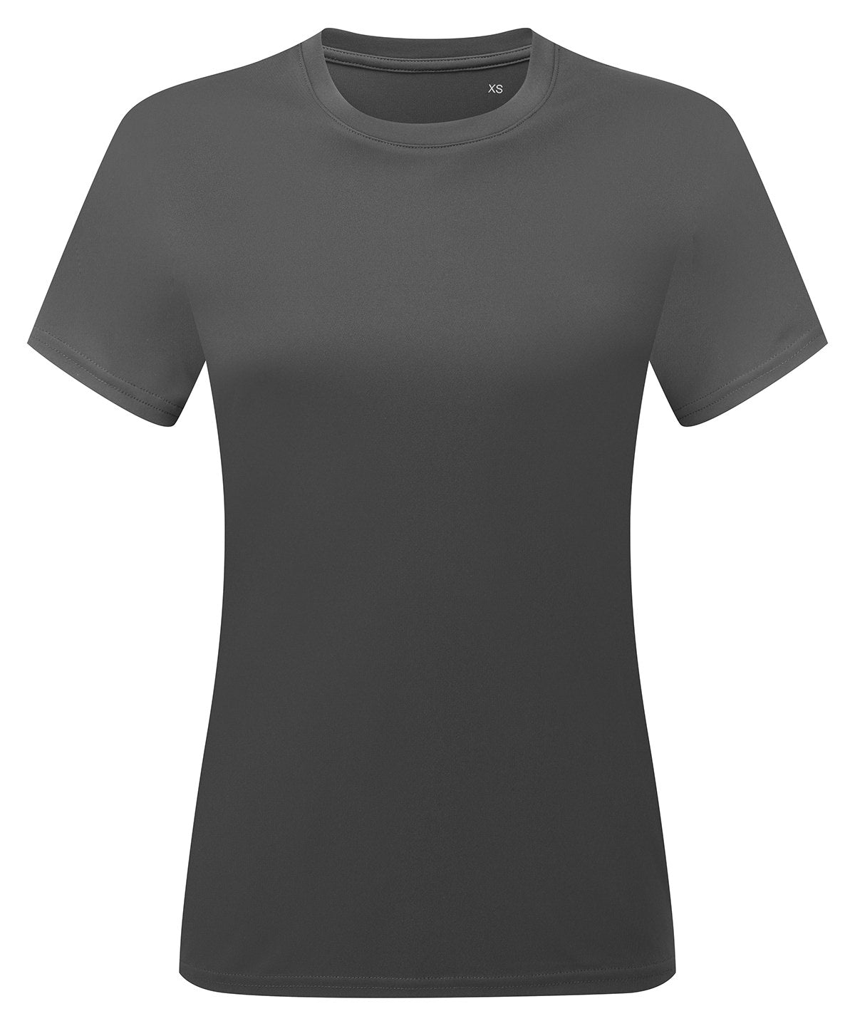 TriDri Women’s ion-charge easy fit tee in Charcoal, front view