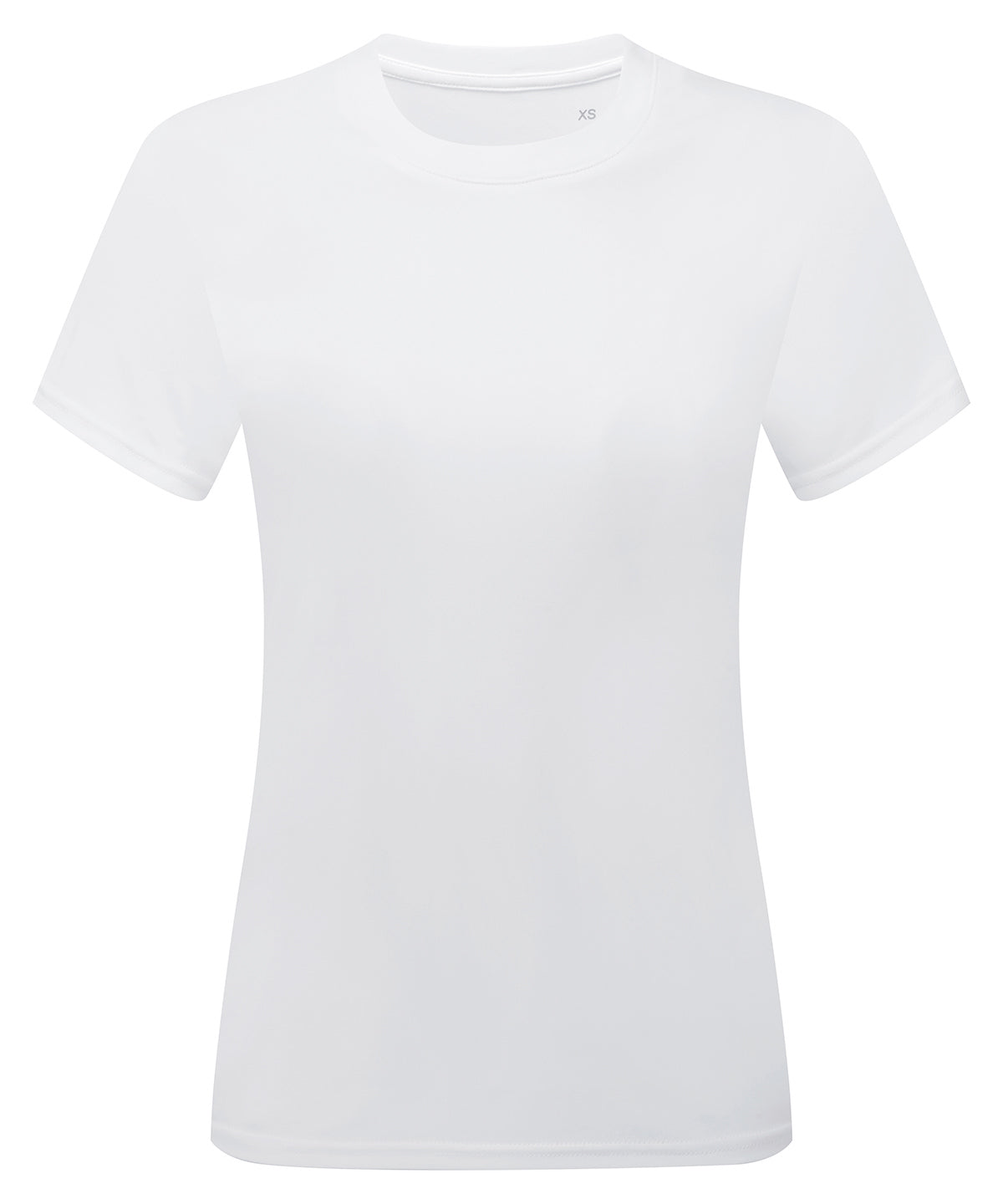 TriDri Women’s ion-charge easy fit tee in White, front view