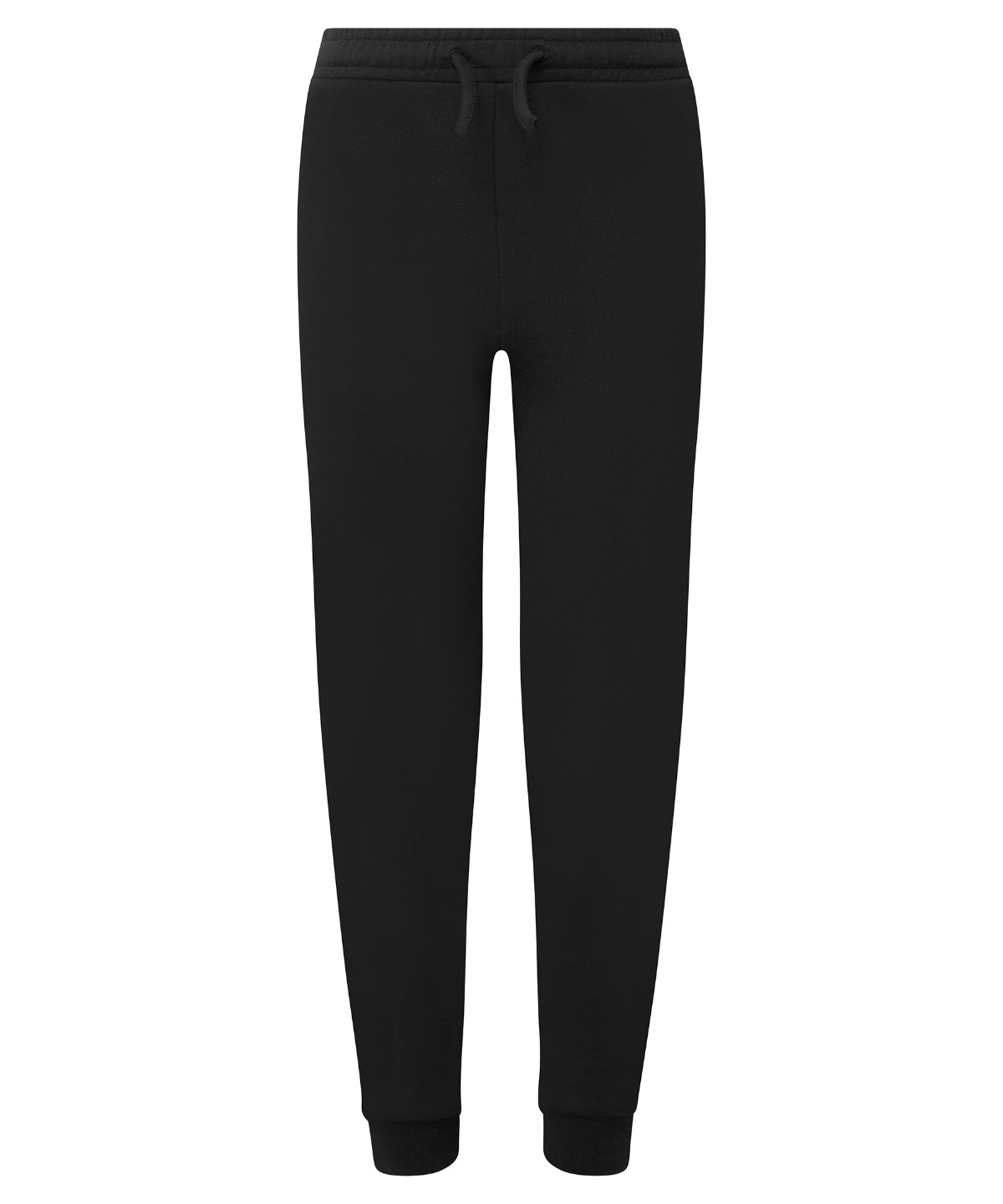 TriDri Kids recycled joggers in Black, front view
