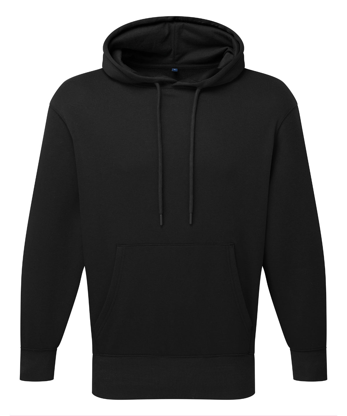 TriDri Recycled hoodie in Black, front view