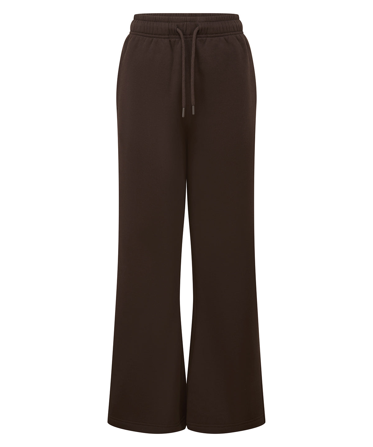 TriDri Women’s wide leg joggers in Chocolate, front view