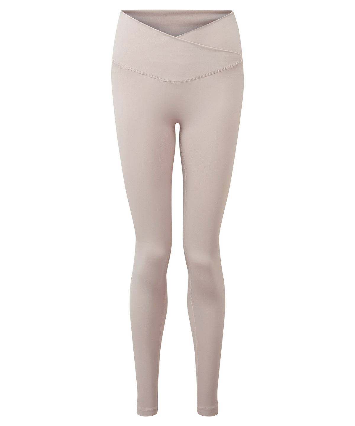 TriDri Women's recycled luxe leggings in Stone, front view
