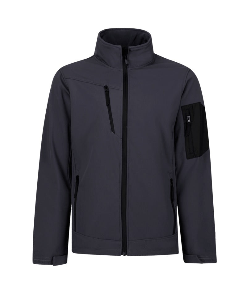 Regatta Professional - Men's Arcola 3 Layer Membrane Softshell Jacket - Seal Grey/Black