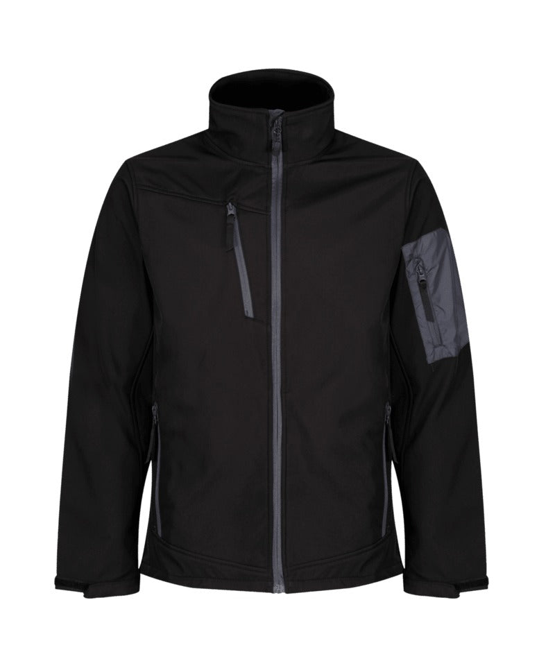 Regatta Professional - Men's Arcola 3 Layer Membrane Softshell Jacket - Black/Sealgr