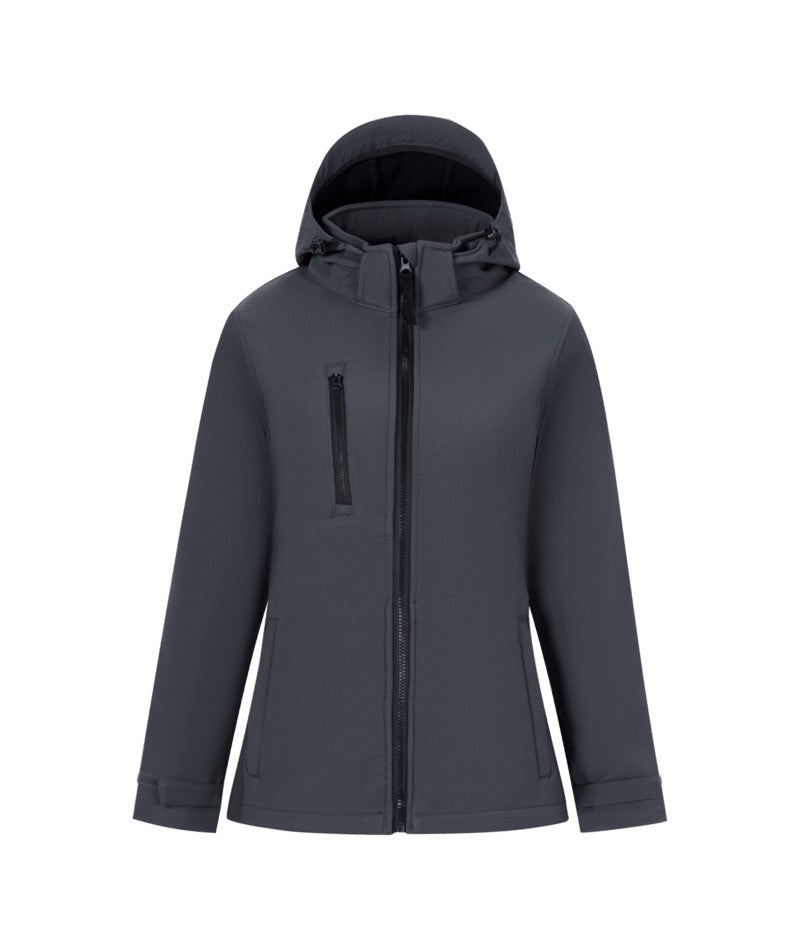 Regatta Professional - Women’s Venturer 3-Layer Hooded Printable Softshell Jacket - Seal Grey(Black)