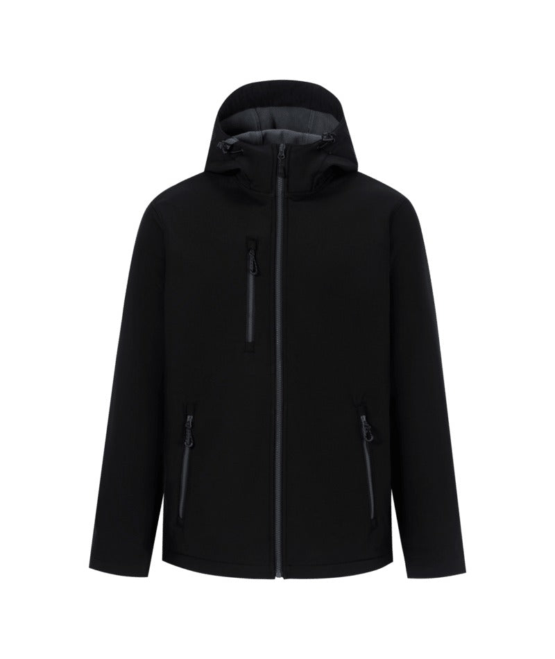 Regatta Professional - Navigate 2-Layer Hooded Softshell Jacket - Black/Sealgr