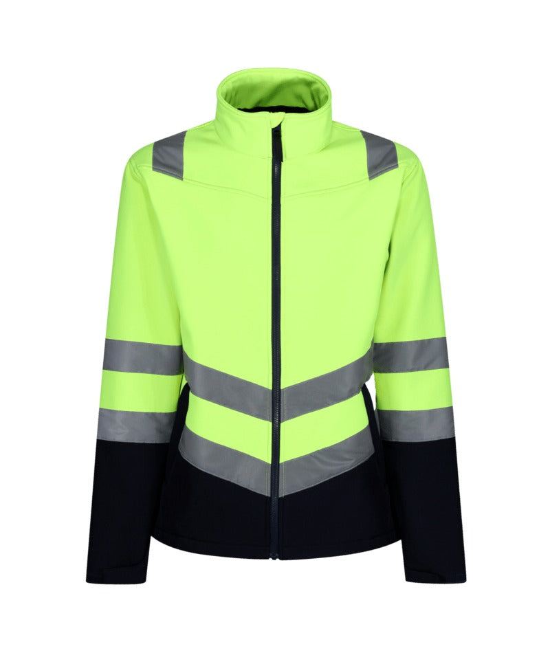 Regatta Professional - Men's Hi-Vis 2-Layer Softshell Jacket - Yellow/Navy