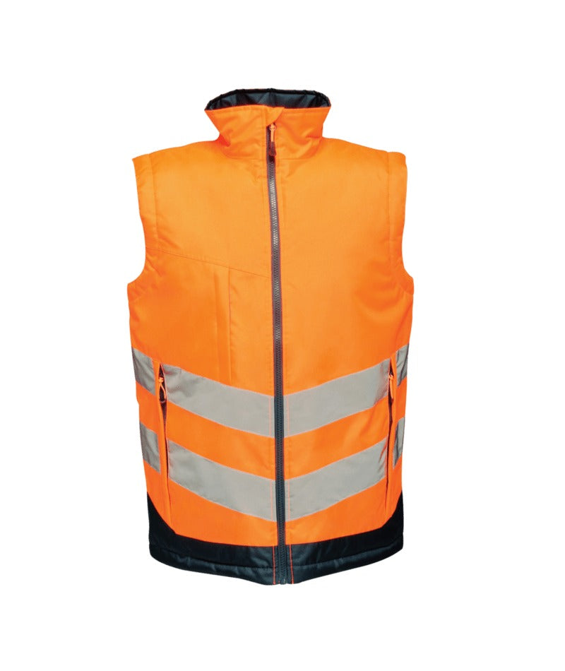 Regatta Professional - Hi-Vis Pro Two-Tone Insulated Bodywarmer - Orange/Navy