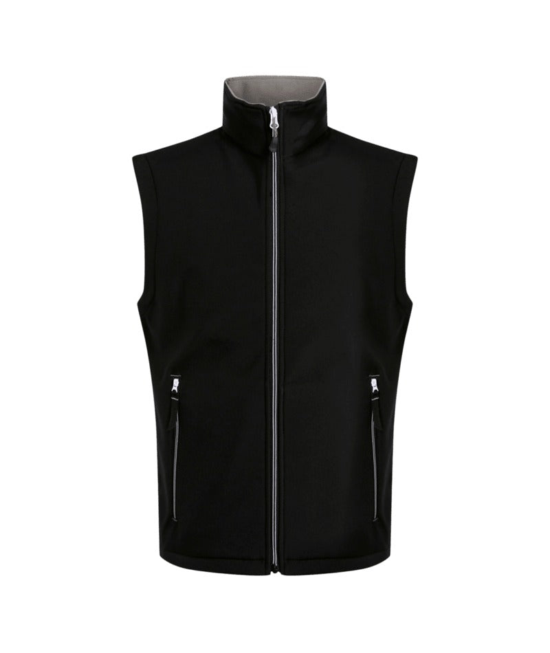 Regatta Professional - Men's Ascender 2 Layer Softshell Bodywarmer - Blk/MinrlGry