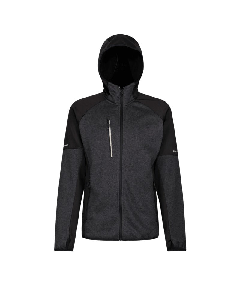 Regatta Professional - Men's X-Pro Coldspring II Hybrid Full Zip Hooded Fleece - GreyMarl/Blk