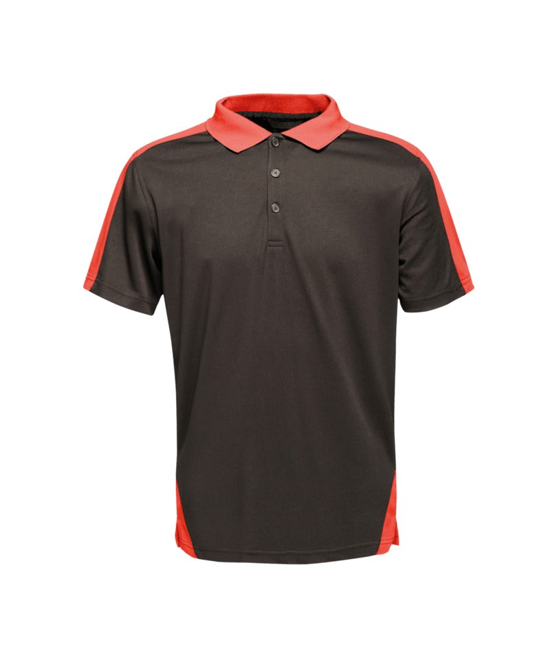 Regatta Professional - Contrast Quick Wicking Polo Shirt - Blk/ClssicRd
