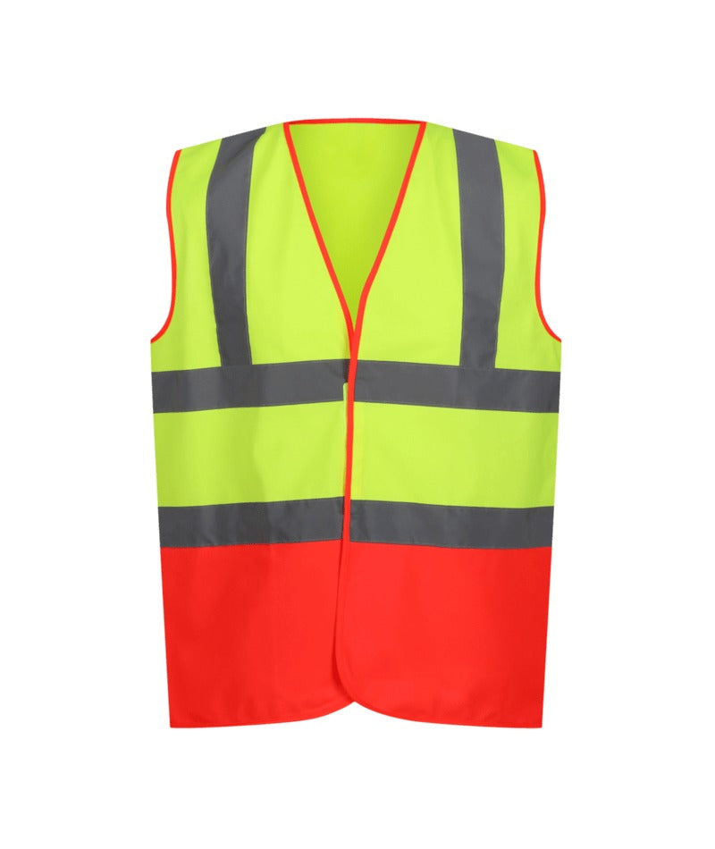 Regatta Professional - Men's Two Tone Hi-Vis Vest - Fluro Yellow/Red