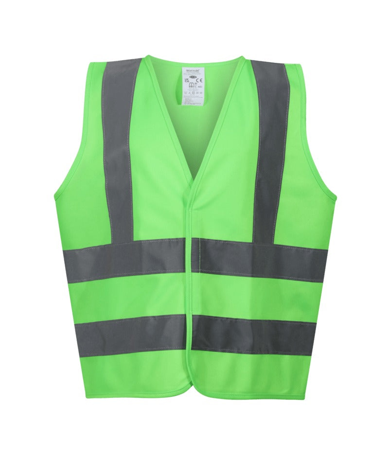 Regatta Professional - Kids' Hi Vis Vest - Fluro Green