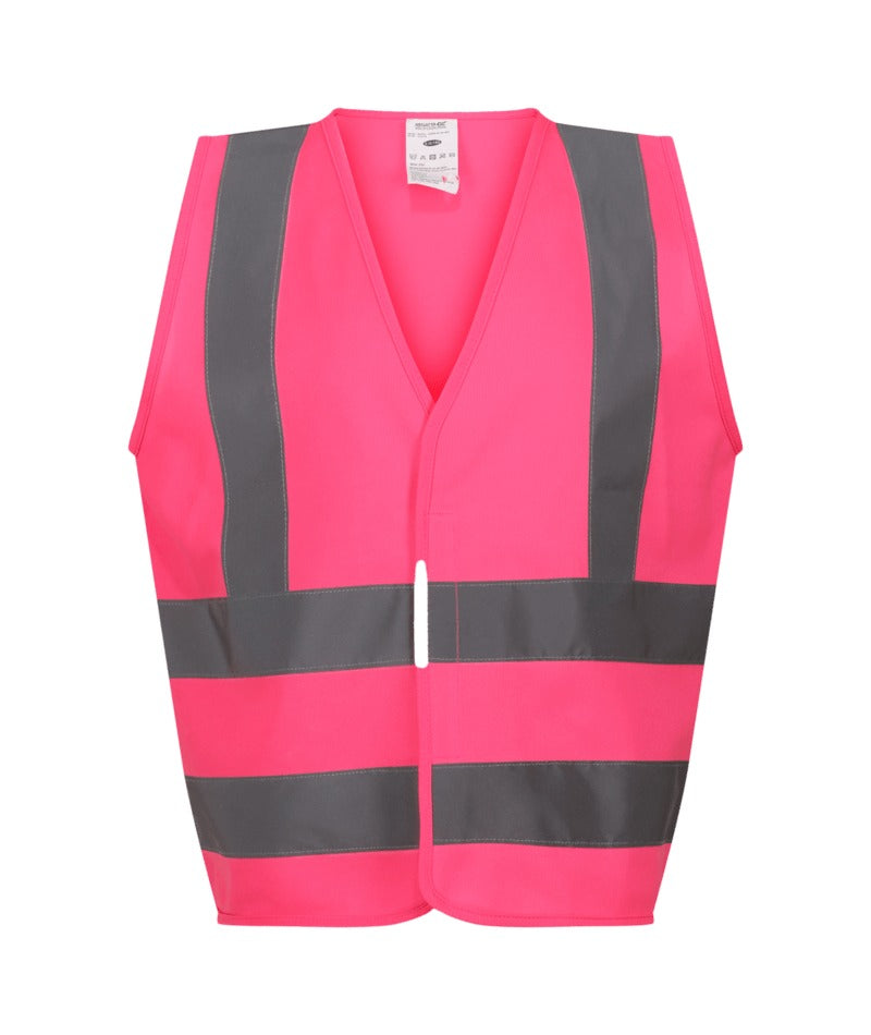 Regatta Professional - Kids' Hi Vis Vest - Fluro Pink