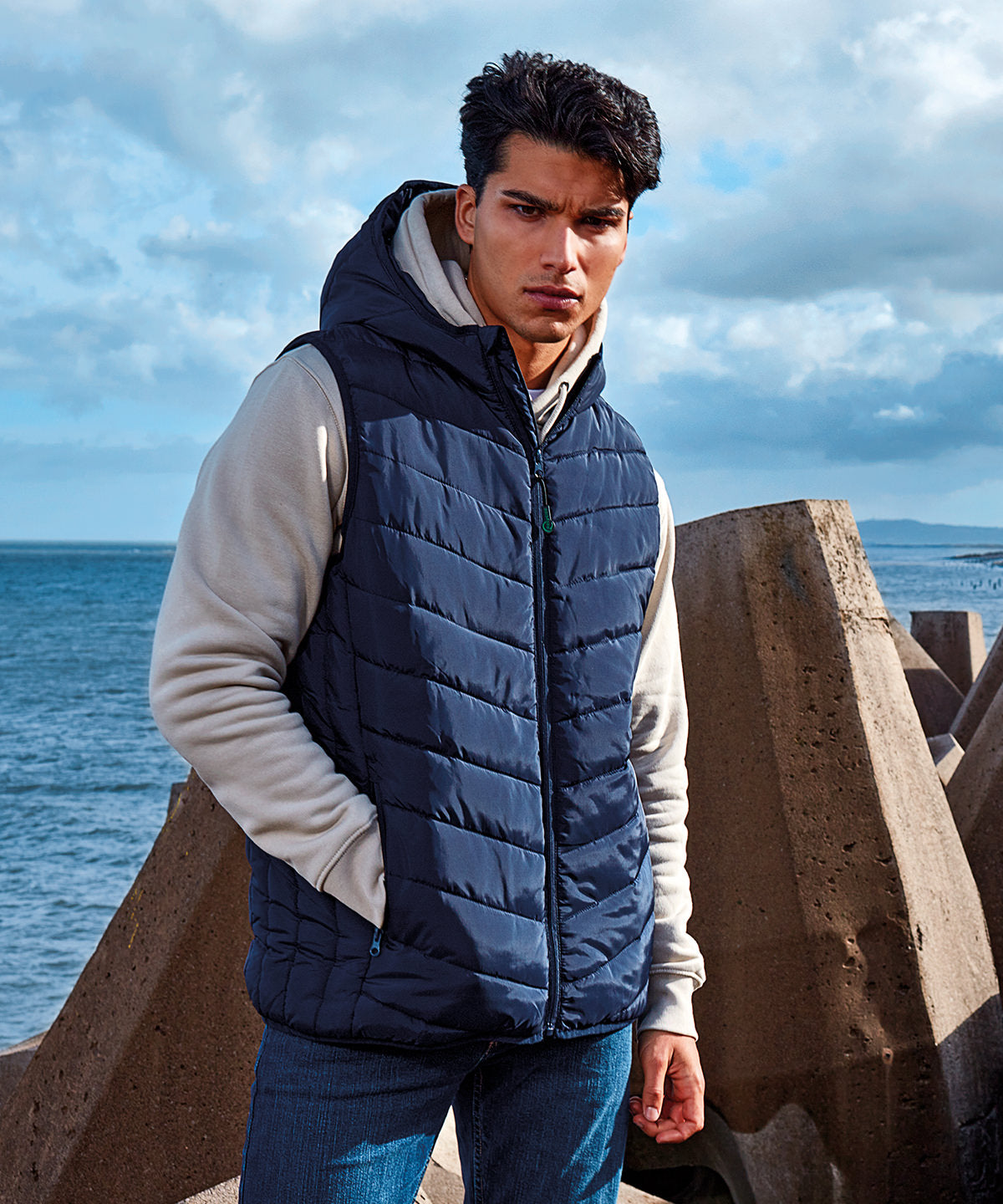 2786 Taurus recycled padded bodywarmer, lifestyle photo