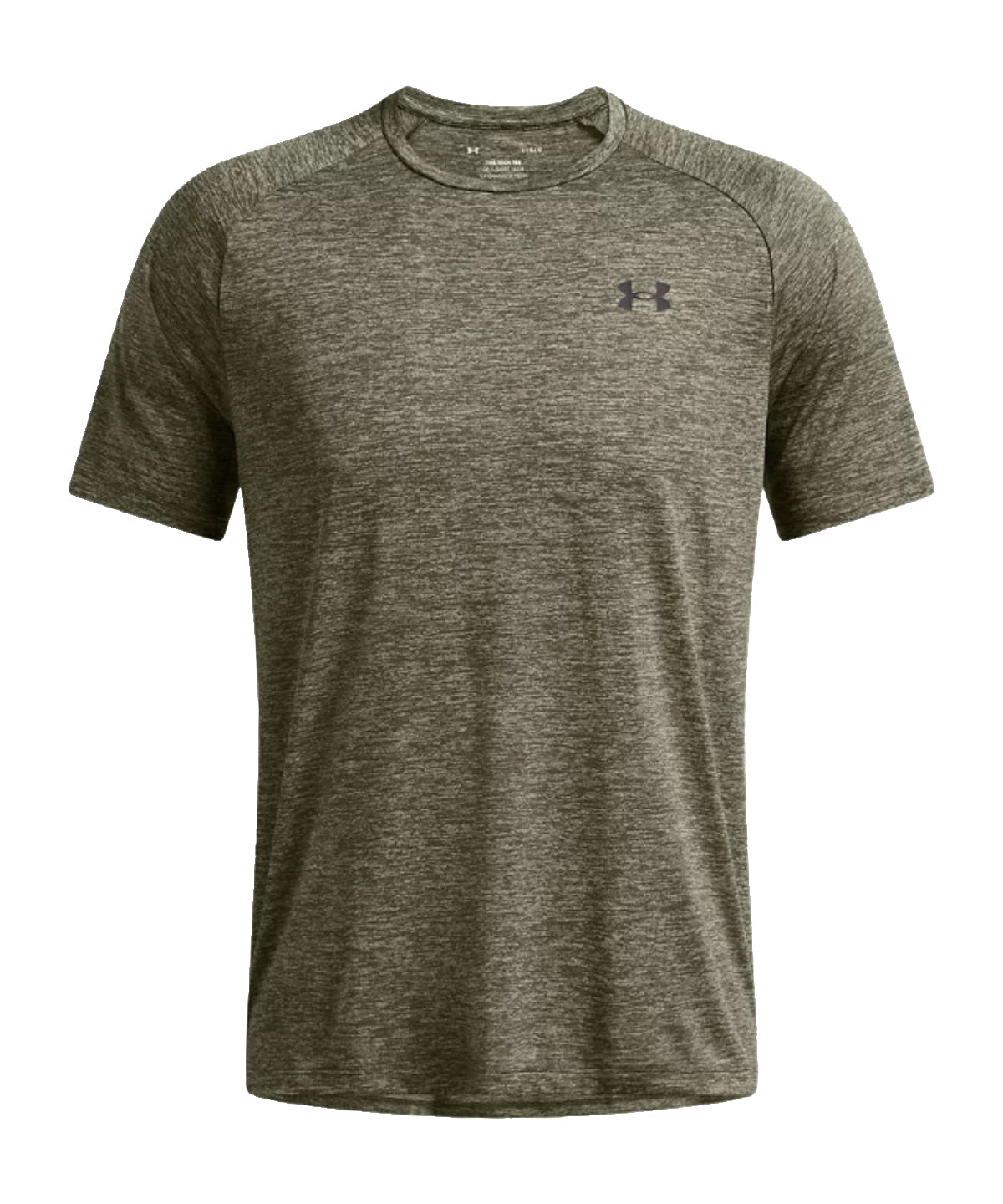 Under Armour Tech short sleeve in Marine OD Green, front view