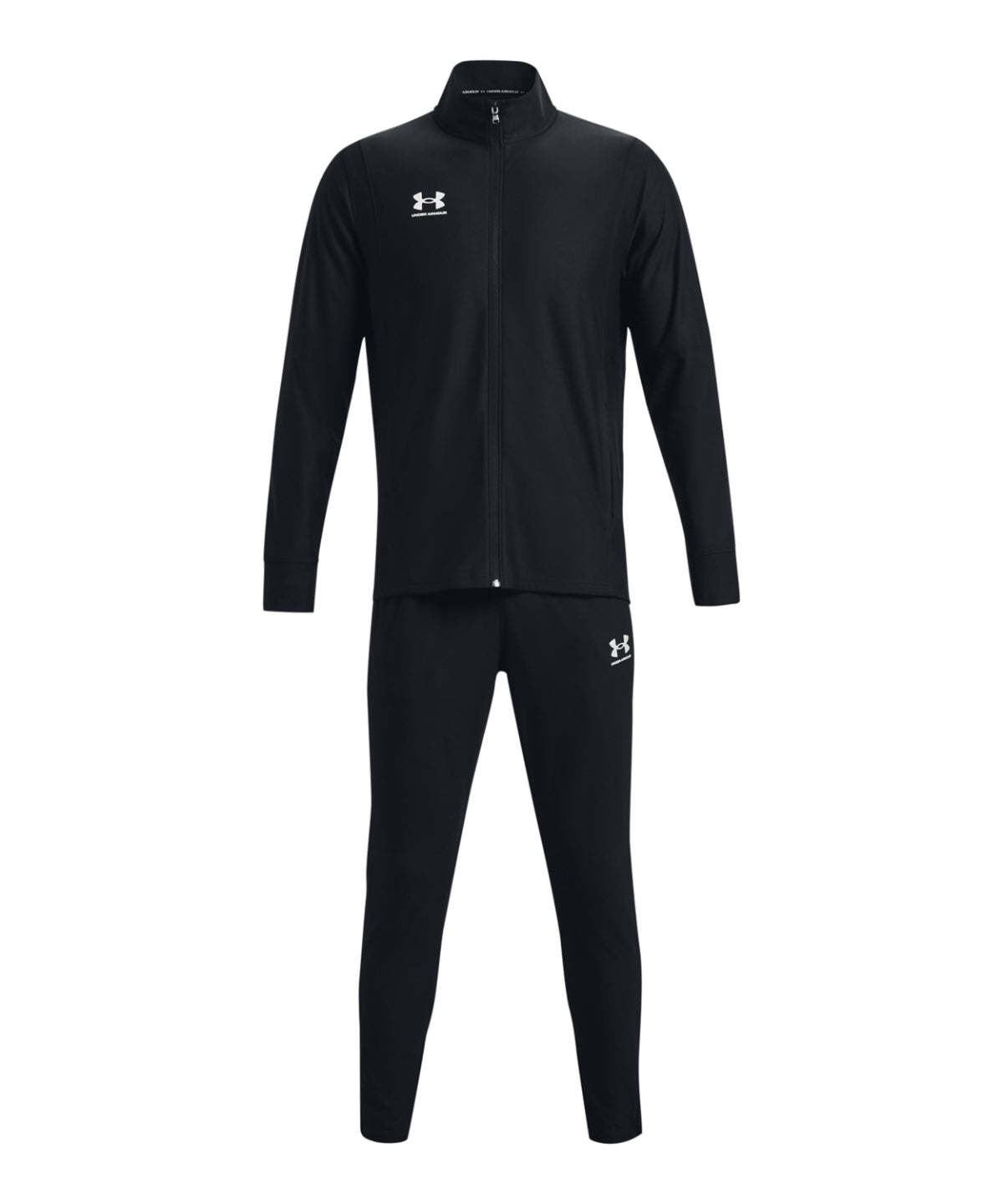 Under Armour Men's UA Challenger Tracksuit in Black/White, front view