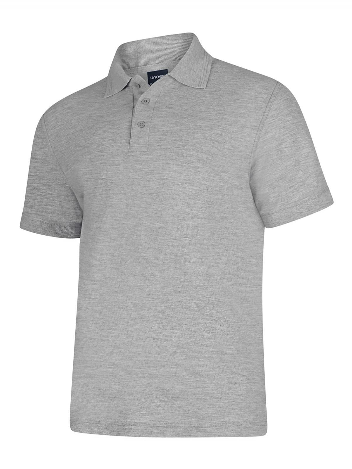 Uneek Deluxe Poloshirt in Heather Grey