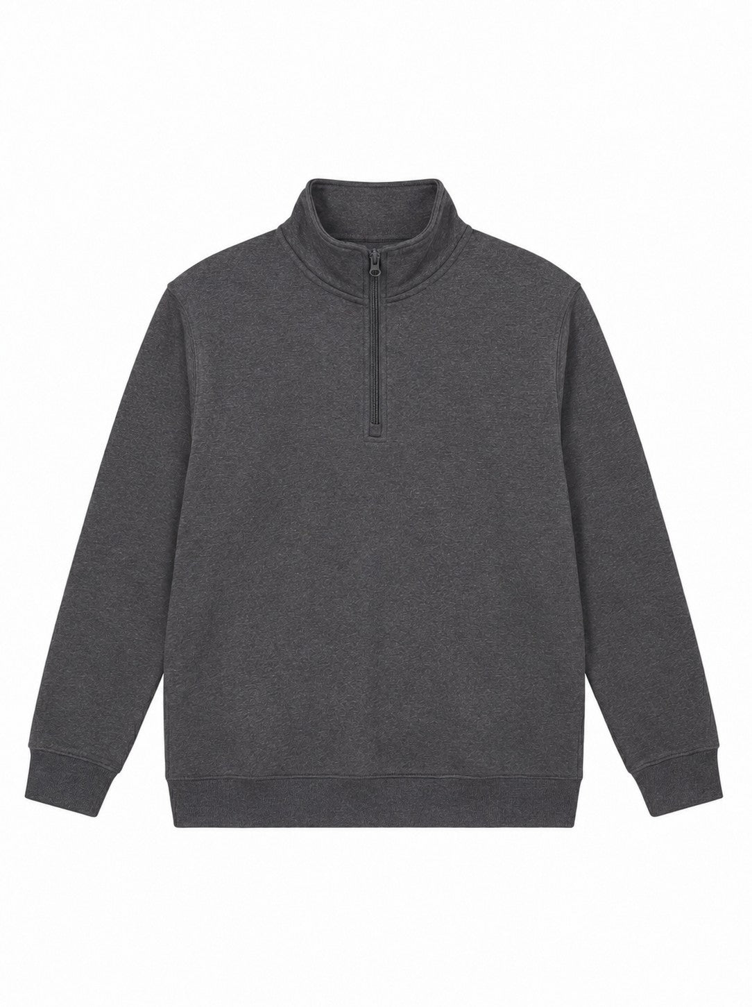 Uneek Quarter Zip Sweatshirt in Charcoal, front view