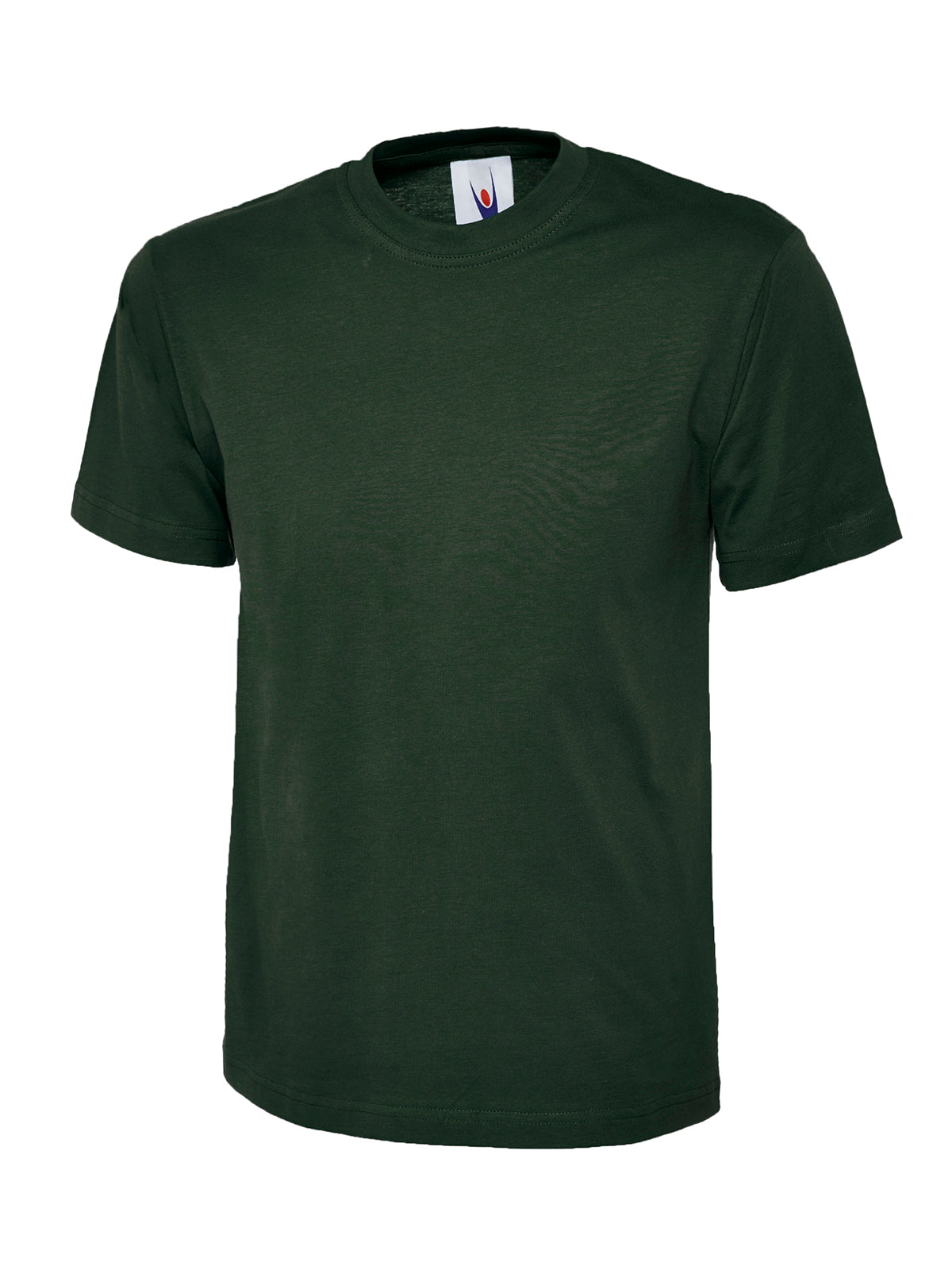 Uneek Heavyweight T-shirt in Bottle Green, front view