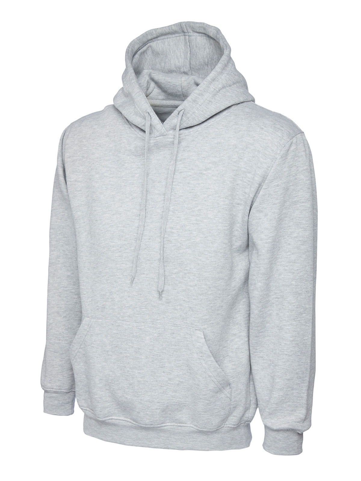 Uneek Classic Hooded Sweatshirt in Heather Grey