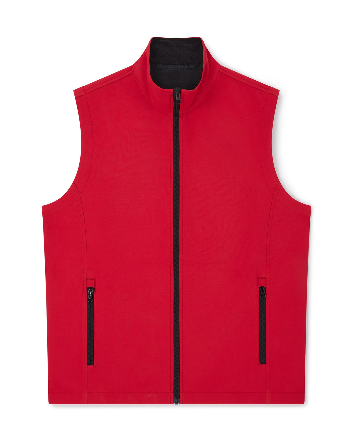 Uneek Ladies Printable Softshell Gilet in Red/Black, front view