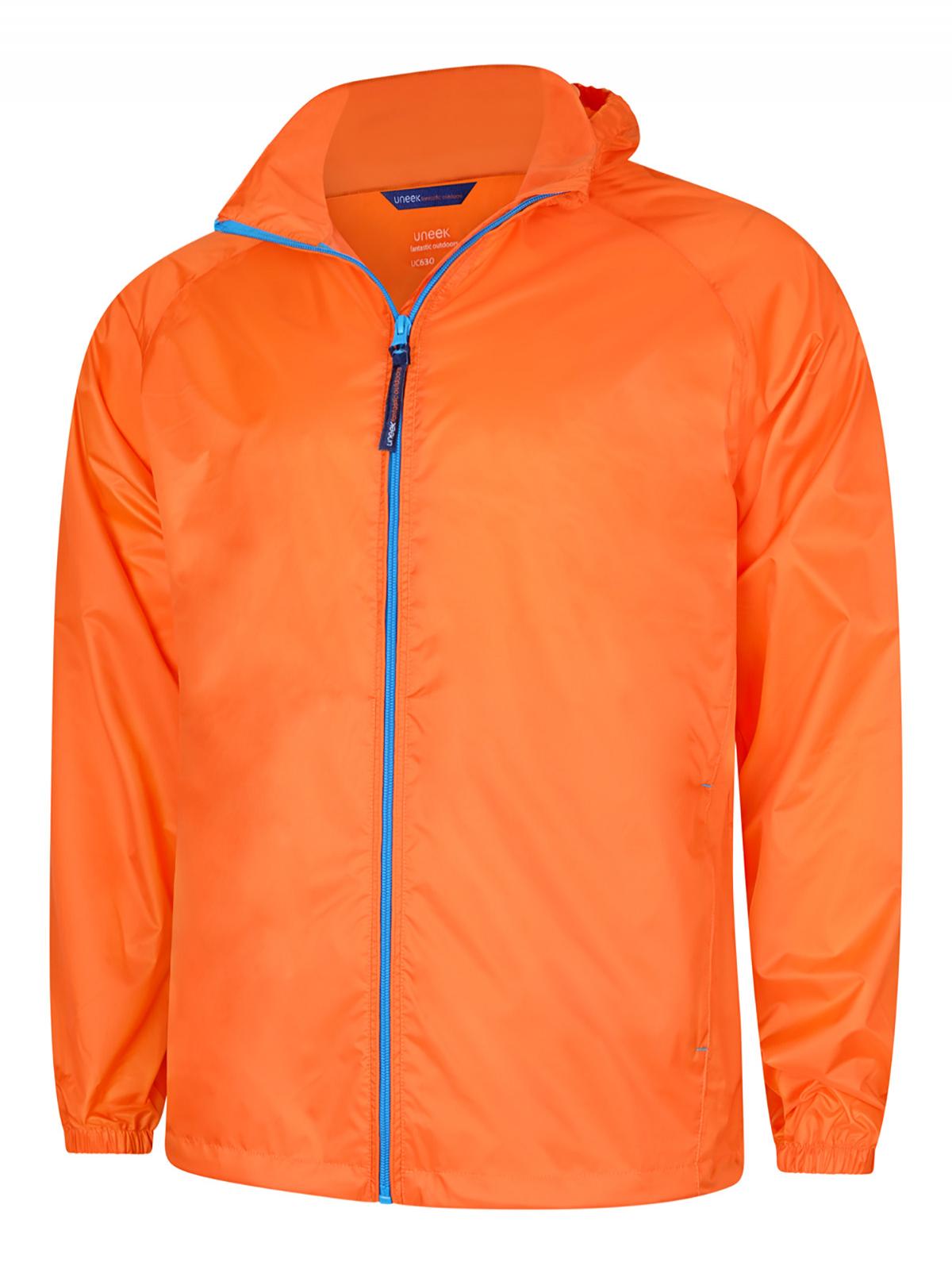 Uneek Active Jacket in Fiery Orange/Surf Blue