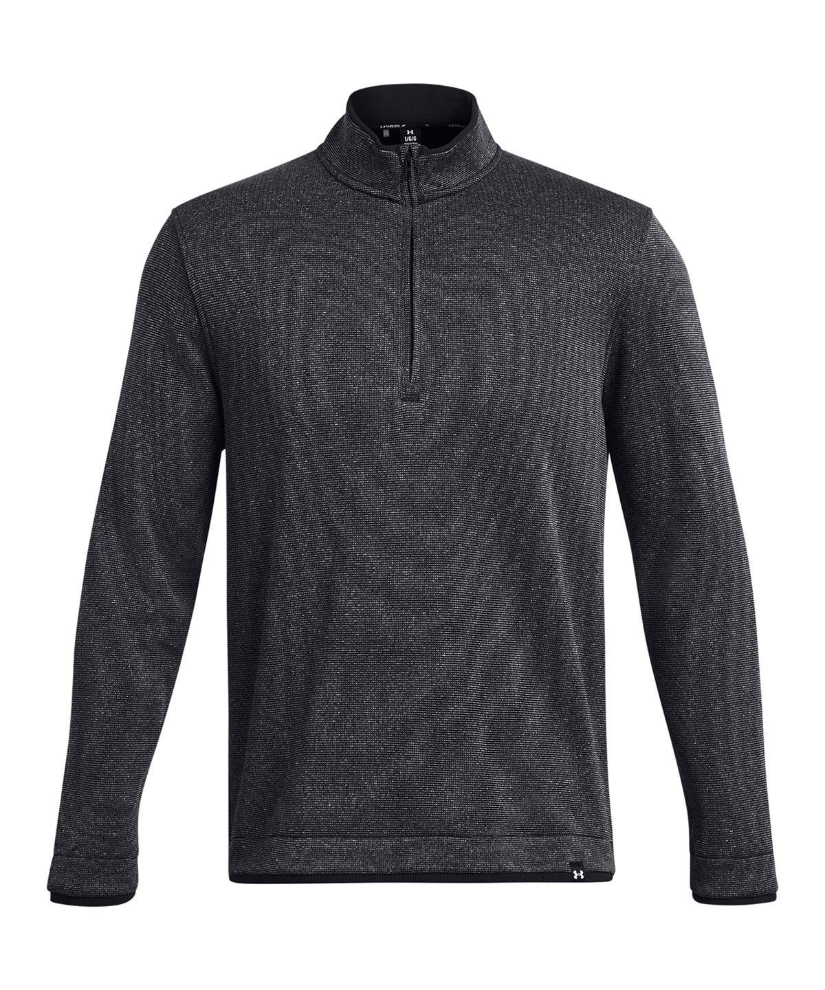 Under Armour Golf UA storm sweaterfleece QZ LB in Black, front view