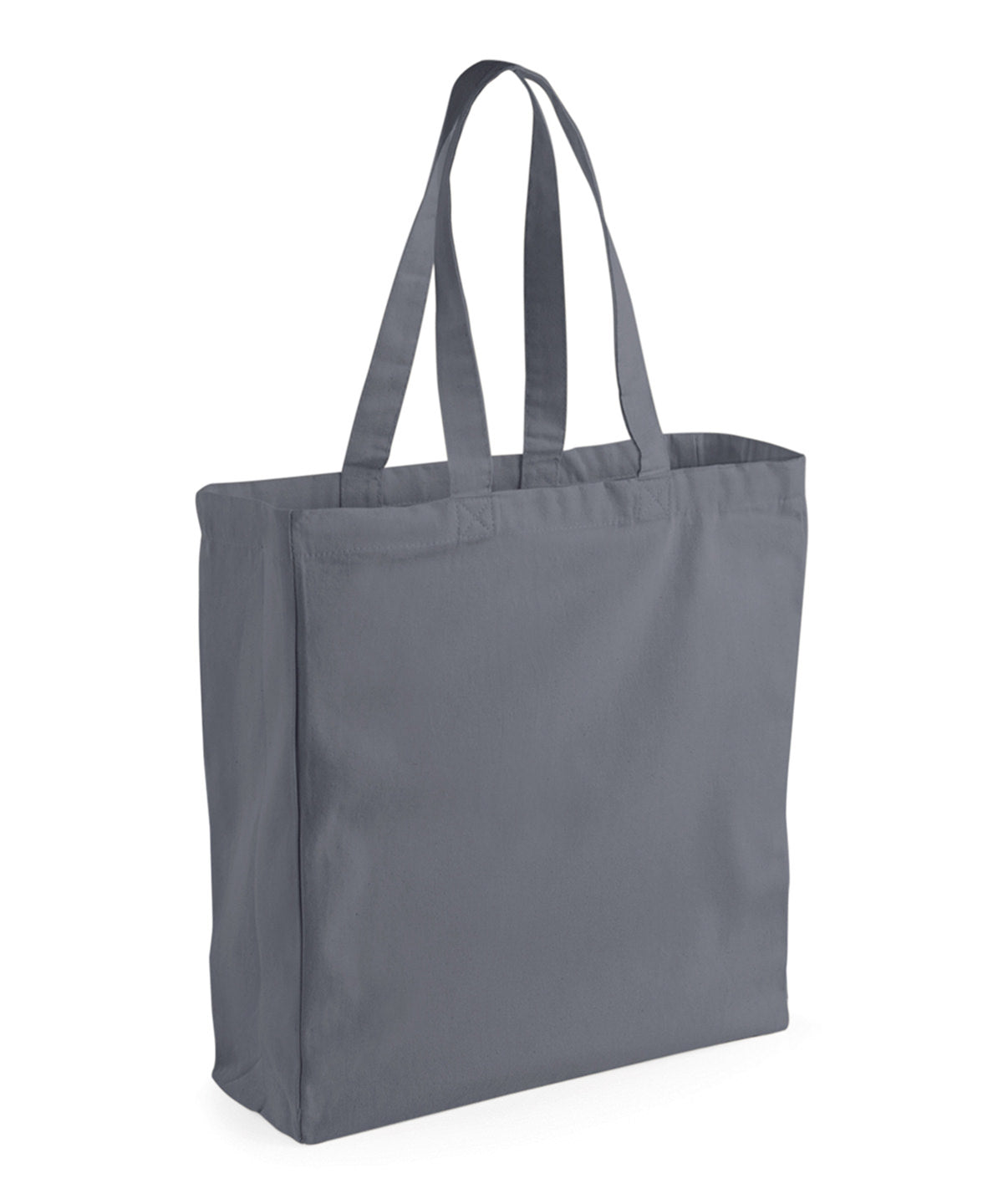 Westford Mill Canvas classic shopper in Graphite Grey, front view