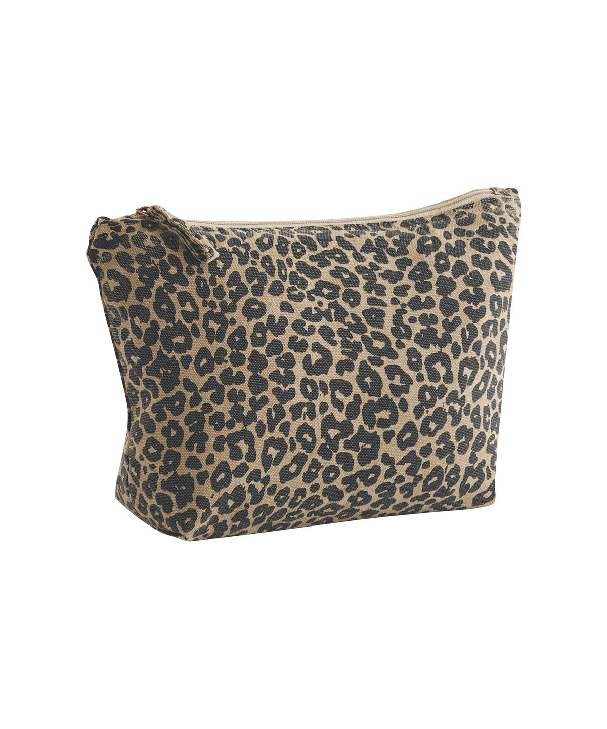 Westford Mill Leopard print canvas accessory bag in Vintage Leopard Print, front view