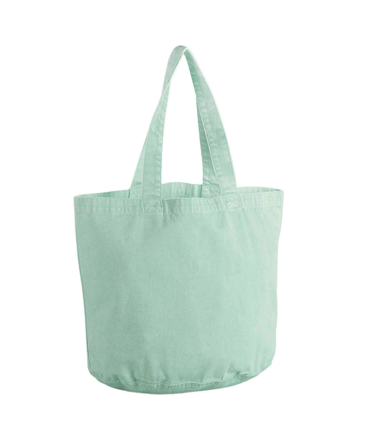 Westford Mill Garment-dyed shopper in Vintage Aqua, front view