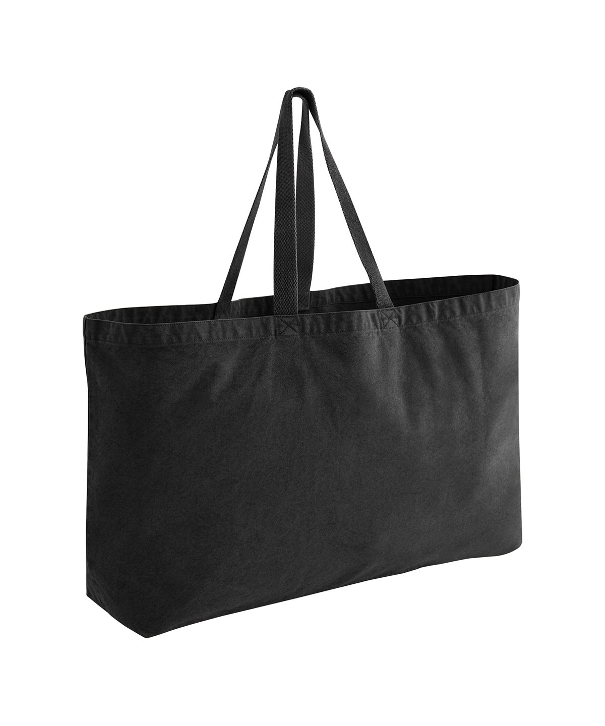 Westford Mill Garment-dyed oversized tote bag in Vintage Black, front view