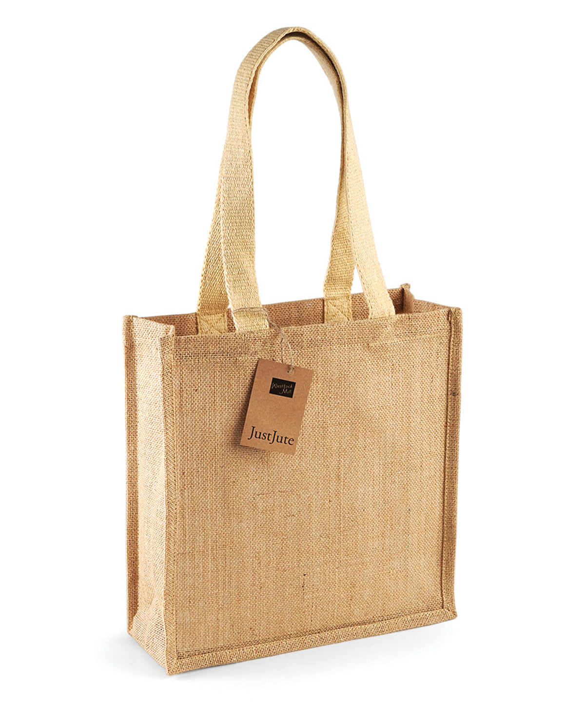 Westford Mill Jute compact tote in Natural, lifestyle photo