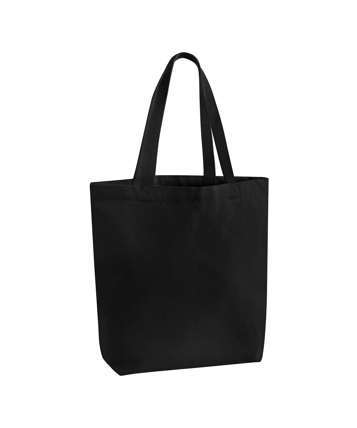 Westford Mill Heavyweight canvas tote bag in Black, front view