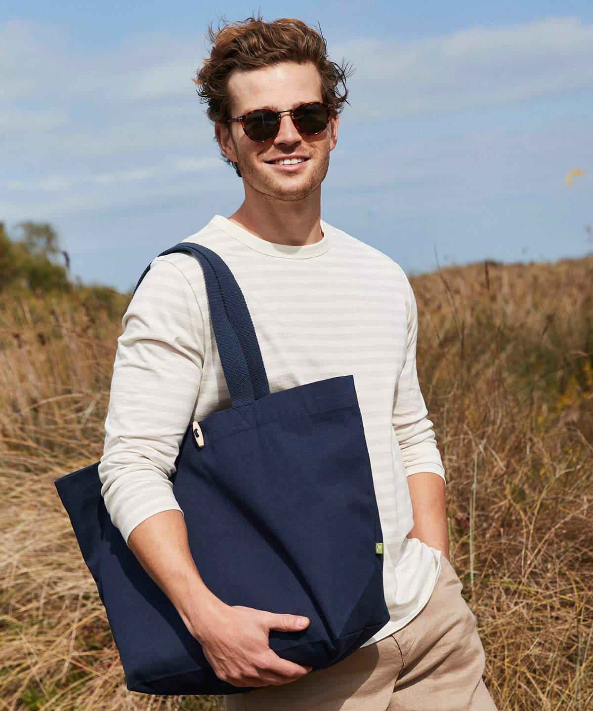 Westford Mill EarthAware organic marina tote, lifestyle photo