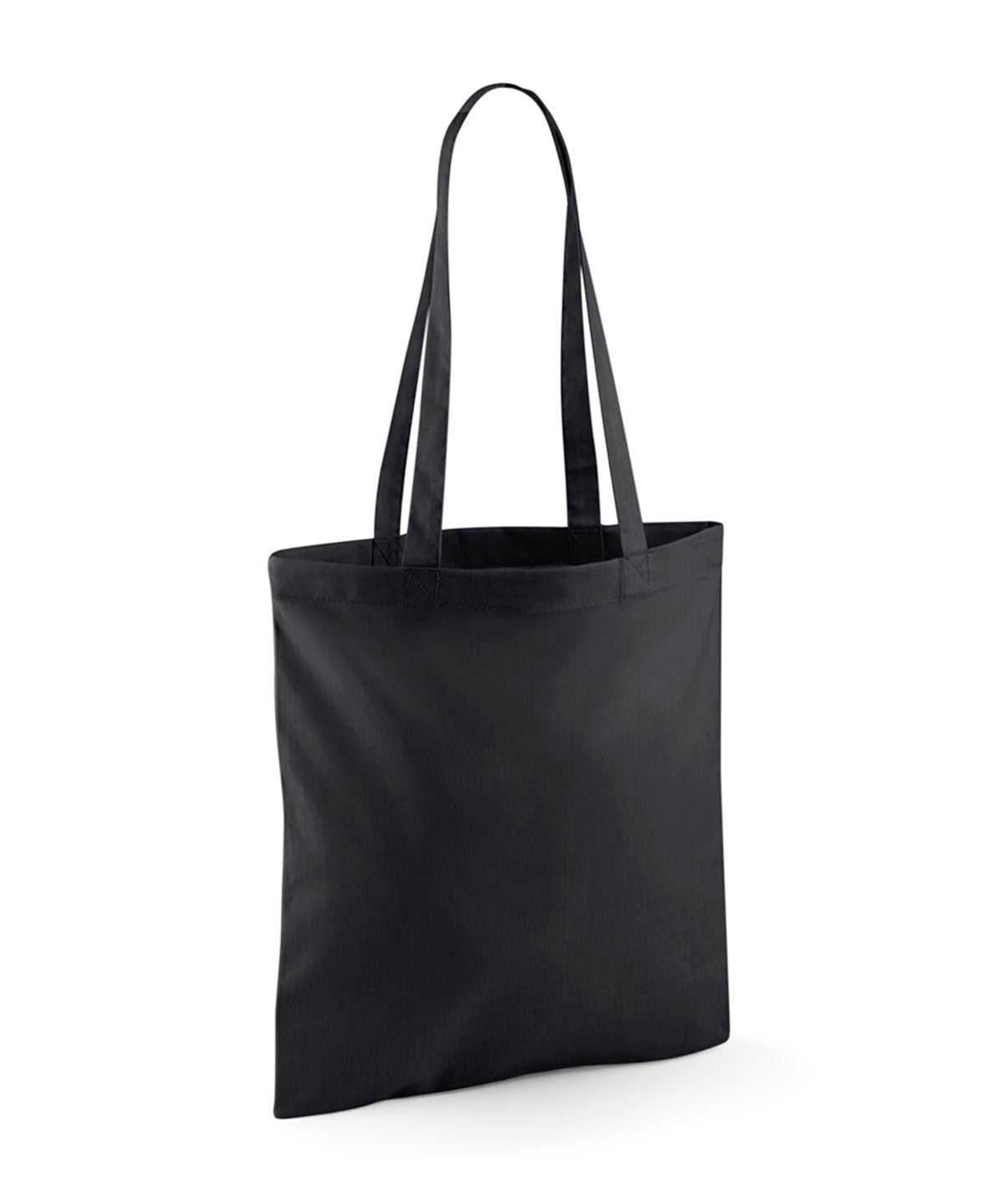 Westford Mill Recycled cotton tote in Black, front view