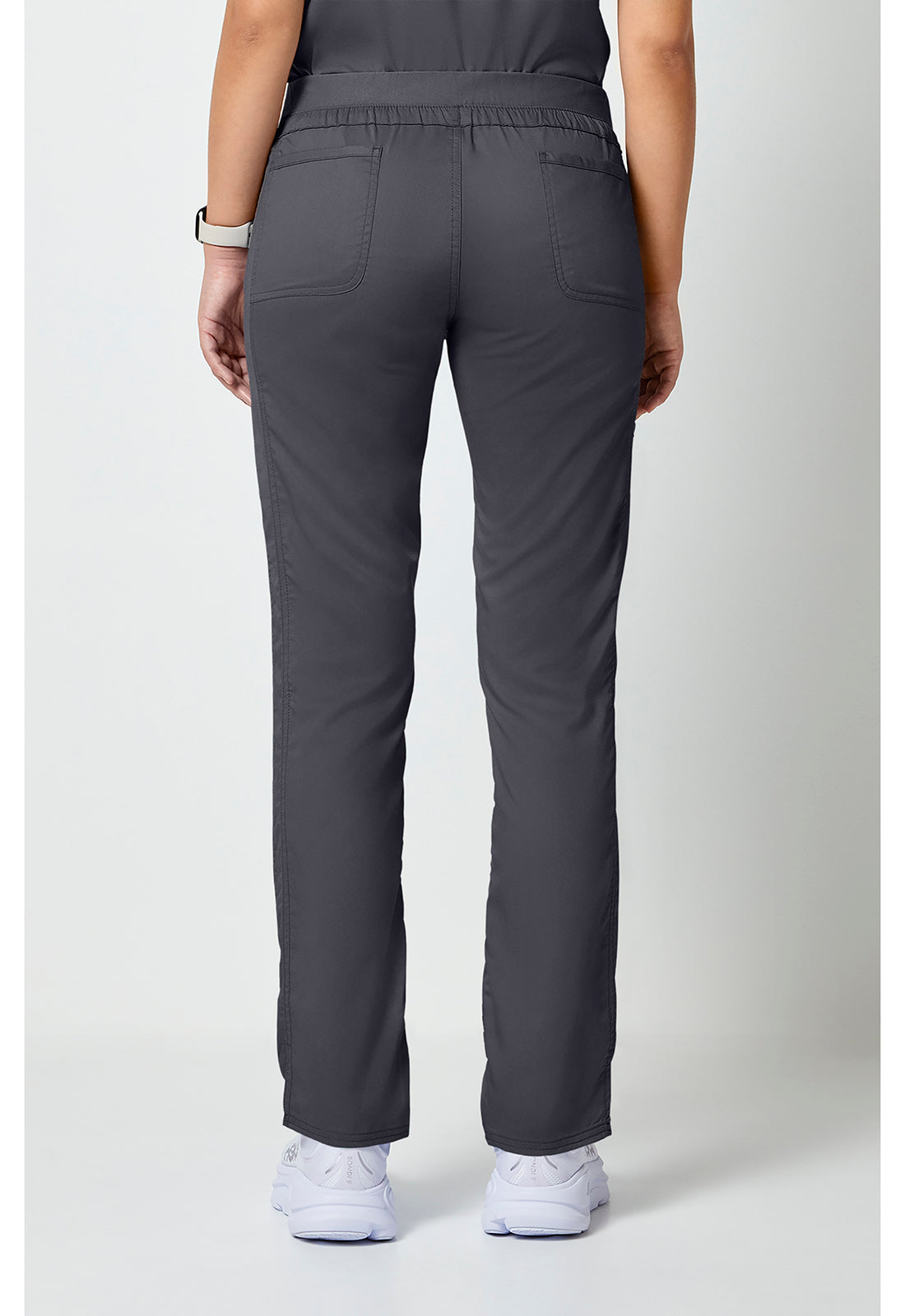 Cherokee WWE105 Mid Rise Tapered Leg Drawstring Pant - Pewter (back)
