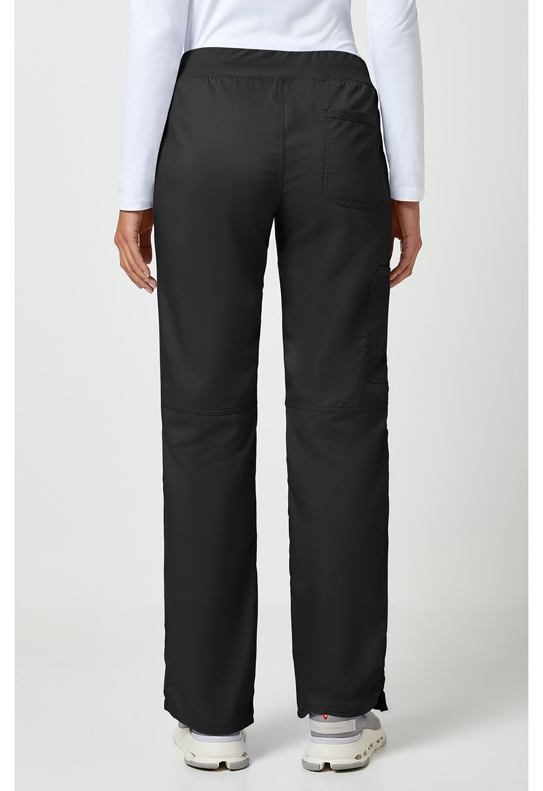 Cherokee WWE110T Mid Rise Straight Leg Pull-on Pant - Black (back)