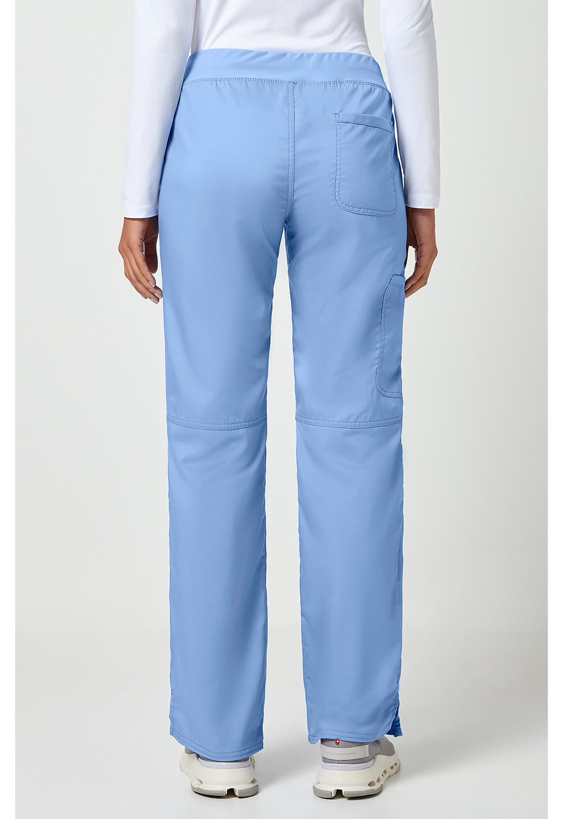Cherokee WWE110 Mid Rise Straight Leg Pull-on Pant - Ciel Blue (back)
