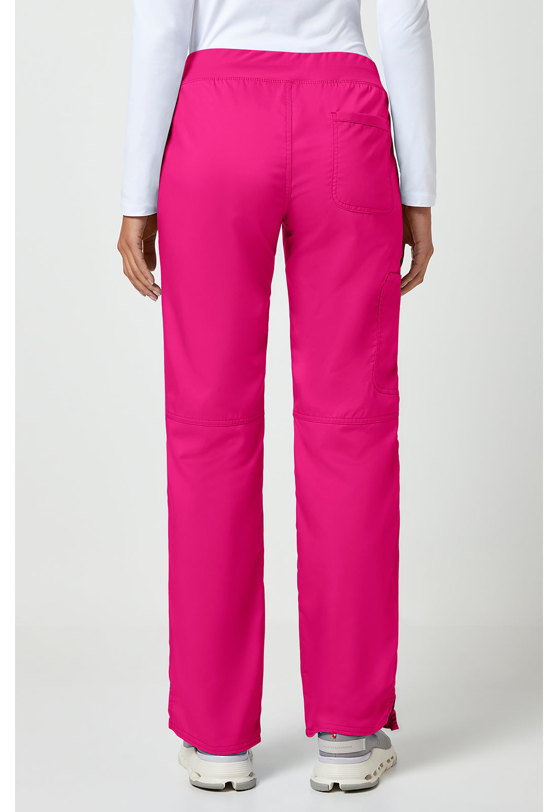 Cherokee WWE110 Mid Rise Straight Leg Pull-on Pant - Electric Pink (back)