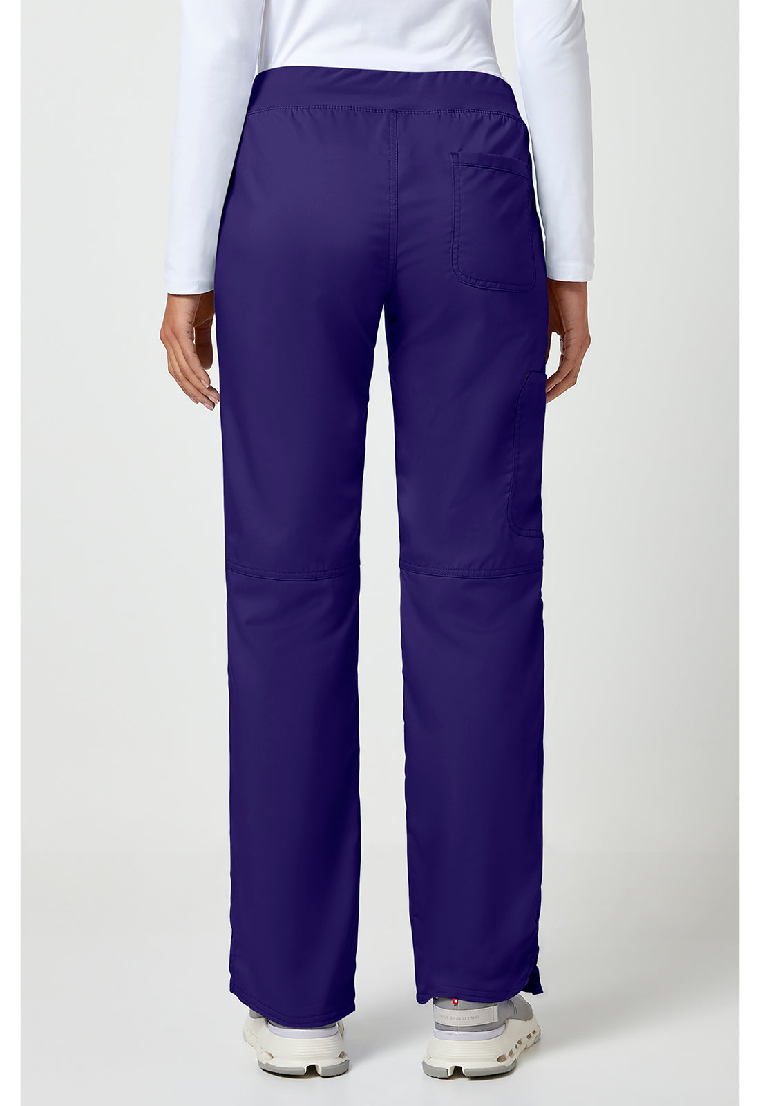 Cherokee WWE110 Mid Rise Straight Leg Pull-on Pant - Grape (back)