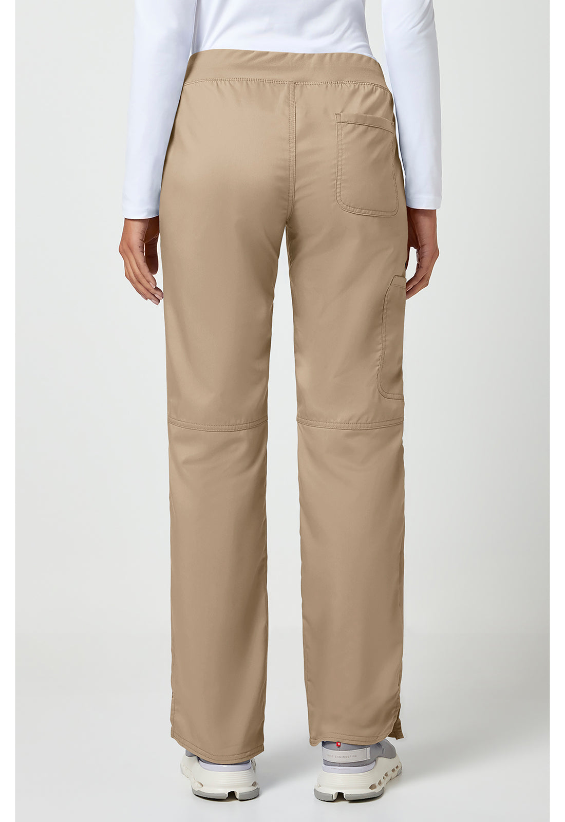 Cherokee WWE110 Mid Rise Straight Leg Pull-on Pant - Khaki (back)