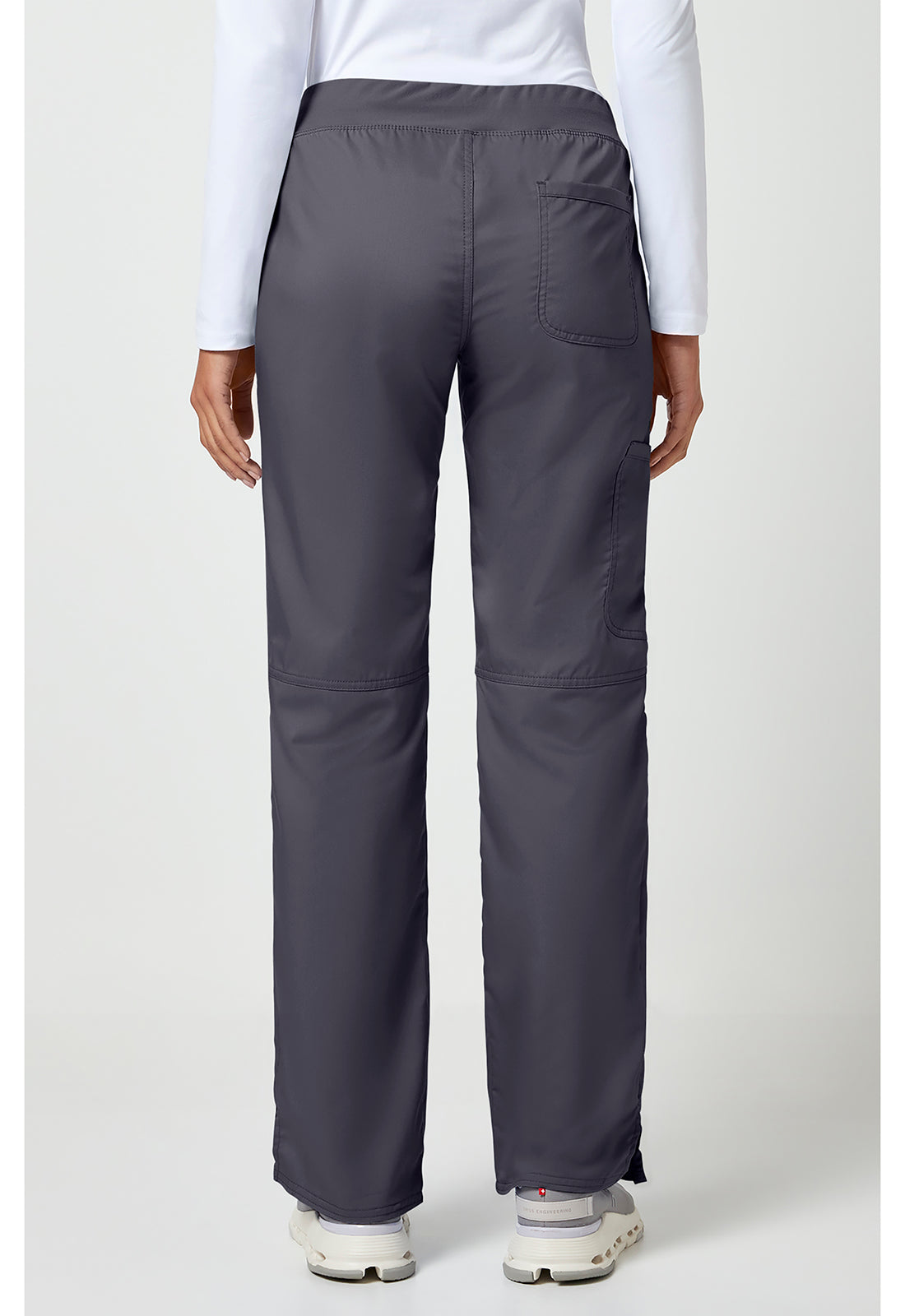 Cherokee WWE110 Mid Rise Straight Leg Pull-on Pant - Pewter (back)