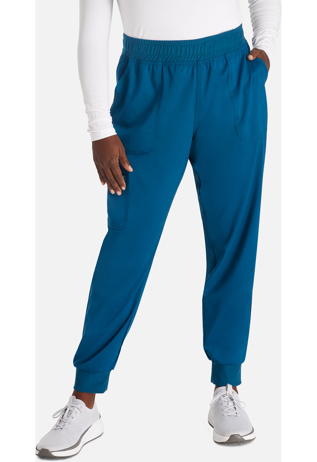 Cherokee WWE115 Mid Rise Jogger - Caribbean Blue (front)