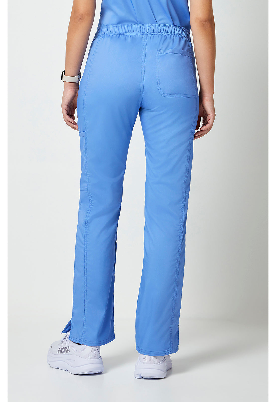 Cherokee WWE120 Mid Rise Moderate Flare Leg Drawstring P - Ciel Blue (back)