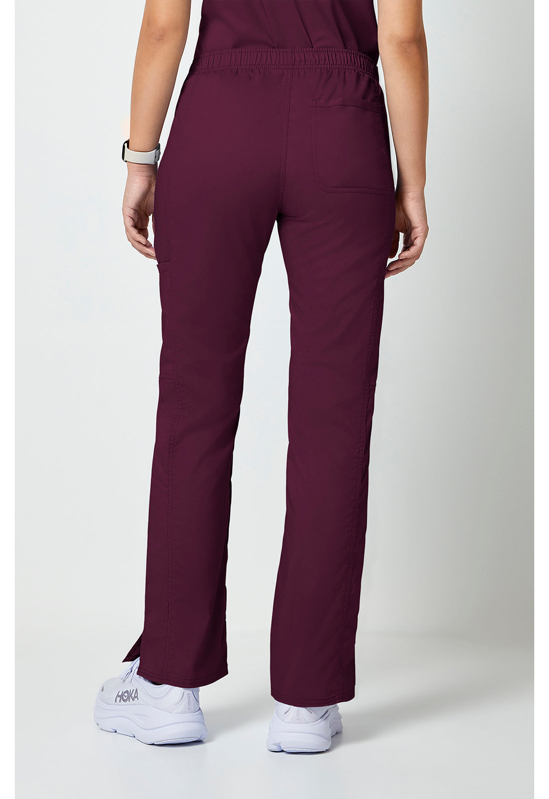 Cherokee WWE120 Mid Rise Moderate Flare Leg Drawstring P - Wine (back)