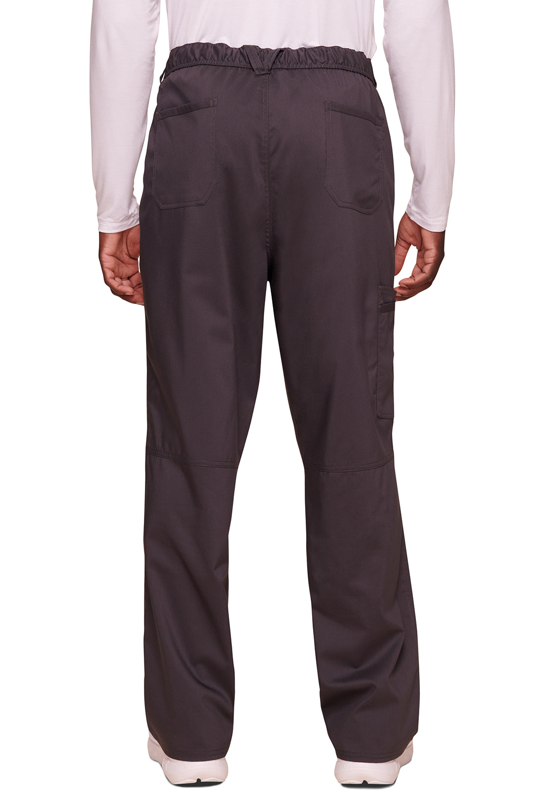Cherokee WWE140T Men's Mid Rise Tapered Leg Fly Front Pa - Pewter (back)