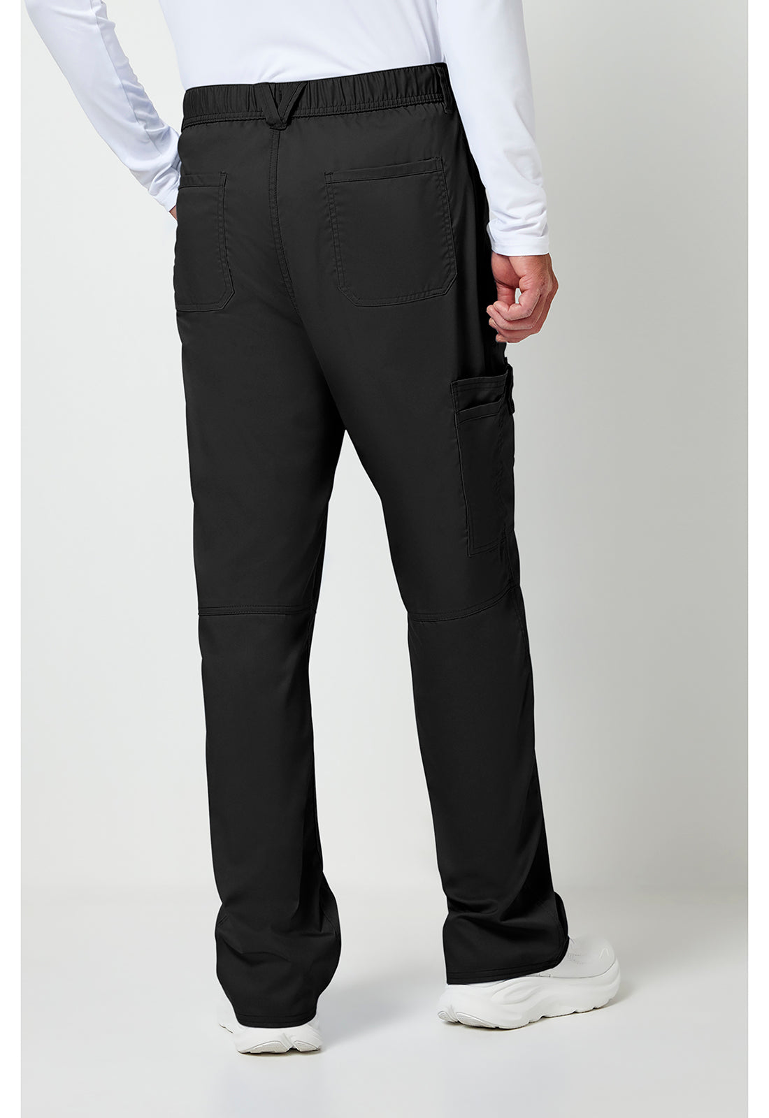 Cherokee WWE140 Men's Mid Rise Tapered Leg Pant - Black (back)